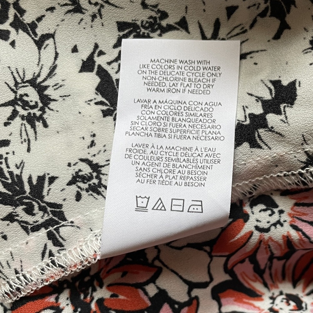 CABI Seraphina Top sz S Chiffon Faux Wrap Floral Cottagecore Bohemian NWOT - Picture 8 of 8